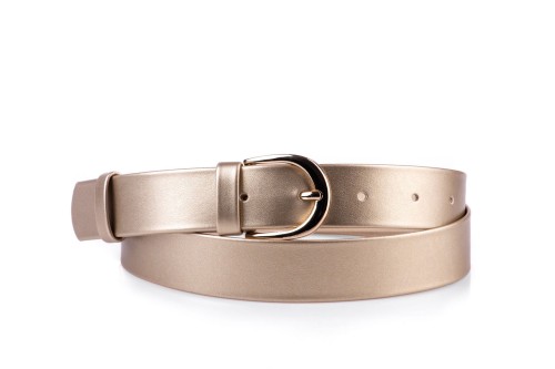 Pasek damski klasyczny złoty