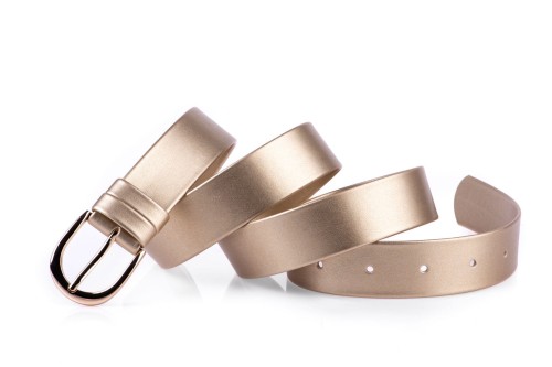 Pasek damski klasyczny złoty