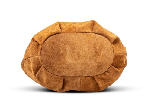 Torba Skórzana Vera Pelle Zamszowy Worek Ruda