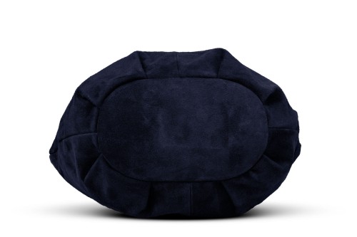 Torba Skórzana Vera Pelle Zamszowy Worek Granatowa