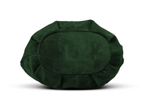 Torba Skórzana Vera Pelle Zamszowy Worek Zielona