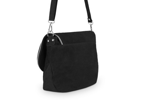 Torebka Skórzana Chlebak Vera Pelle Zamszowa Czarna (5).jpg