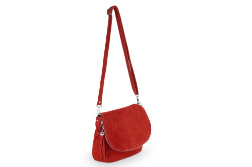 Torebka Skórzana Chlebak Vera Pelle Zamszowa Czerwona (4).jpg