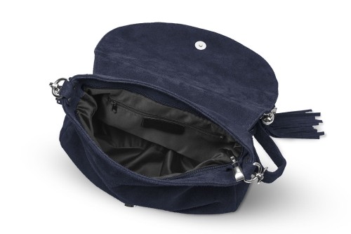 Torebka Skórzana Chlebak Vera Pelle Zamszowa Granatowa (6).jpg