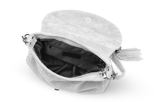 Torebka Skórzana Chlebak Vera Pelle Zamszowa Szara (6).jpg