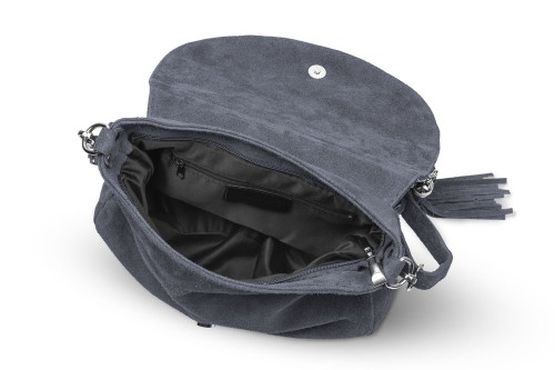 Torebka Skórzana Chlebak Vera Pelle Zamszowa Antracyt (6).jpg