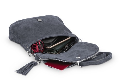 Torebka Skórzana Chlebak Vera Pelle Zamszowa Antracyt (7).jpg