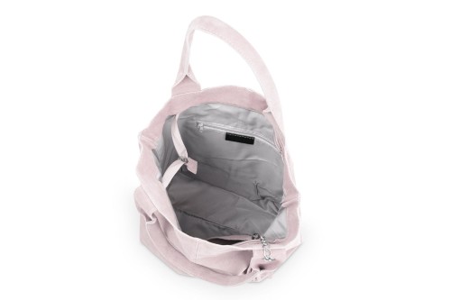 Torba Skórzana Vera Pelle Zamszowy Worek Różowa (3).jpg