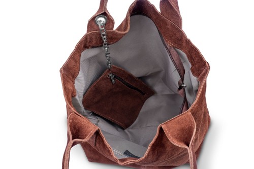 Torba Skórzana Vera Pelle Zamszowy Worek Koniak (2).jpg