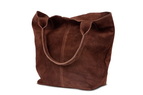 Torba Skórzana Vera Pelle Zamszowy Worek Koniak (3).jpg