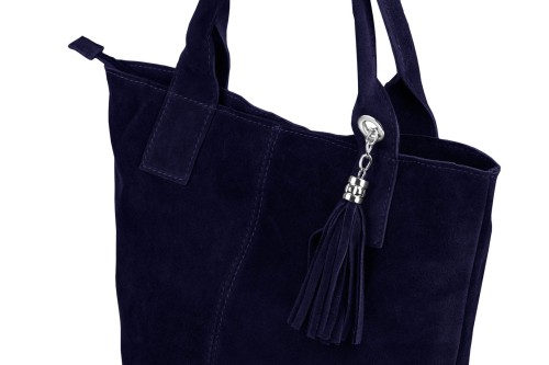 Torba Skórzana Vera Pelle Zamszowy Worek Granatowa (1).jpg