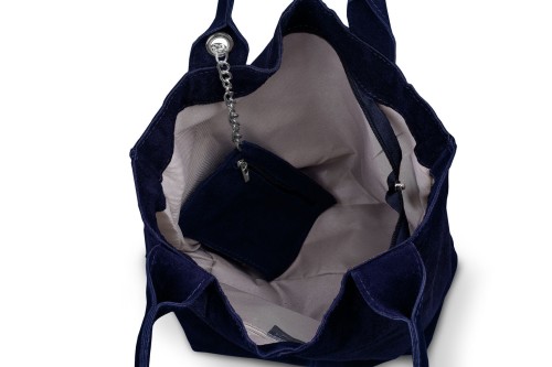 Torba Skórzana Vera Pelle Zamszowy Worek Granatowa (2).jpg