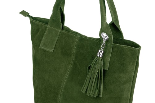 Torba Skórzana Vera Pelle Zamszowy Worek Zielona (1).jpg