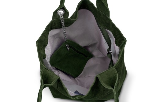 Torba Skórzana Vera Pelle Zamszowy Worek Zielona (2).jpg