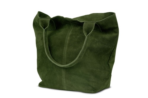 Torba Skórzana Vera Pelle Zamszowy Worek Zielona (3).jpg