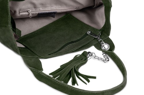 Torba Skórzana Vera Pelle Zamszowy Worek Zielona (6).jpg