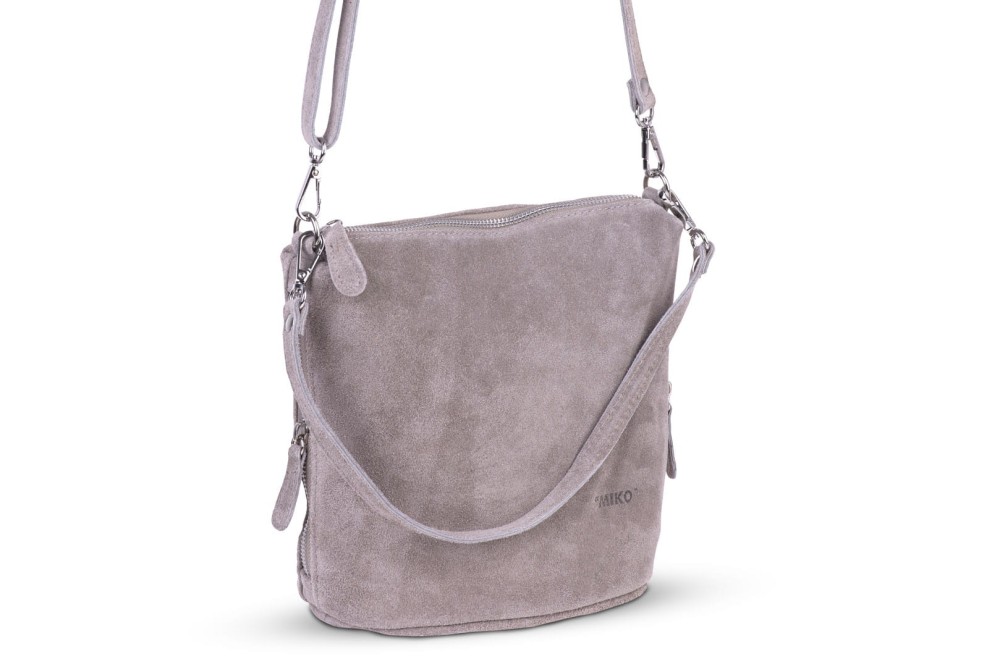 Torebka Damska Listonoszka Skórzana Vera Pelle Beżowa