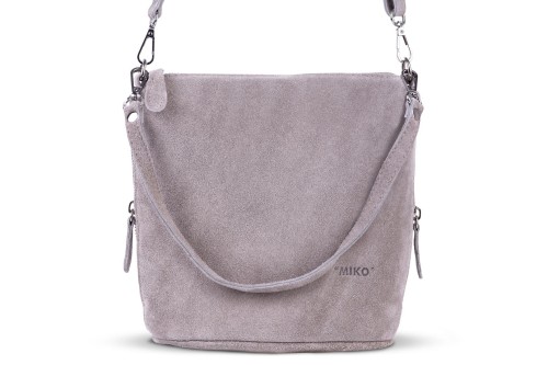 Torebka Damska Listonoszka Skórzana Vera Pelle Beżowa