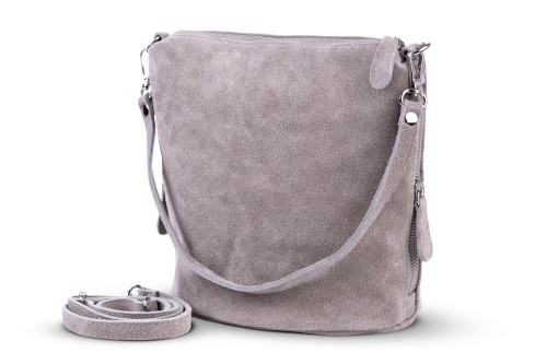 Torebka Damska Listonoszka Skórzana Vera Pelle Beżowa