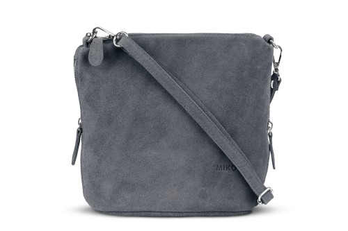 Torebka Damska Listonoszka Skórzana Vera Pelle Antracyt