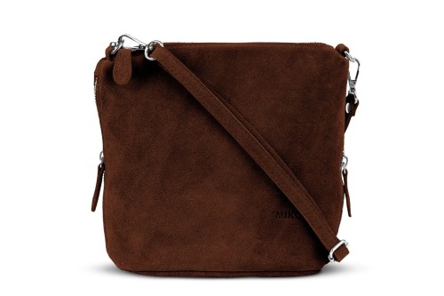 Torebka Damska Listonoszka Skórzana Vera Pelle Brązowa