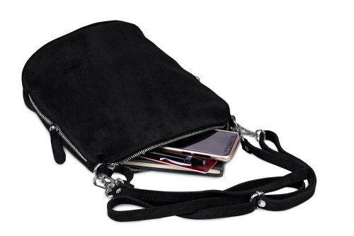 Torebka Damska Listonoszka Skórzana Vera Pelle Czarna