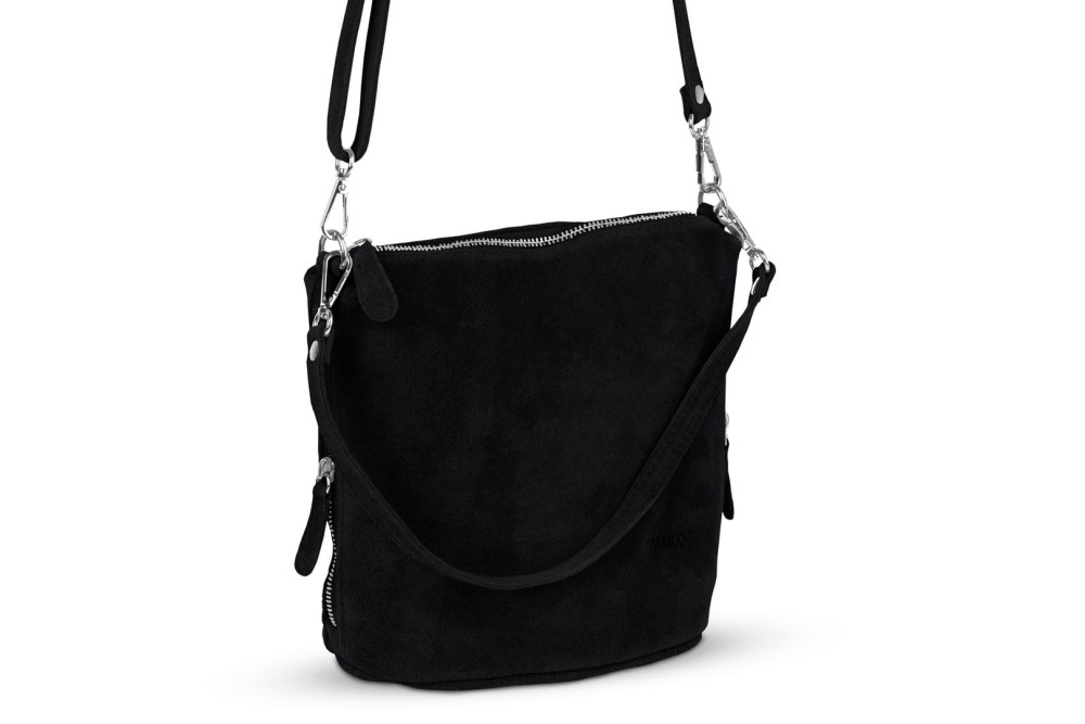 Torebka Damska Listonoszka Skórzana Vera Pelle Czarna