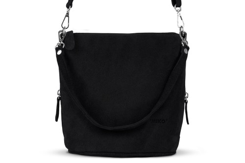 Torebka Damska Listonoszka Skórzana Vera Pelle Czarna