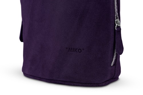 Torebka Damska Listonoszka Skórzana Vera Pelle Fioletowa