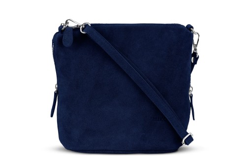 Torebka Damska Listonoszka Skórzana Vera Pelle Granatowa
