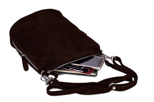 Torebka Damska Listonoszka Skórzana Vera Pelle Heban