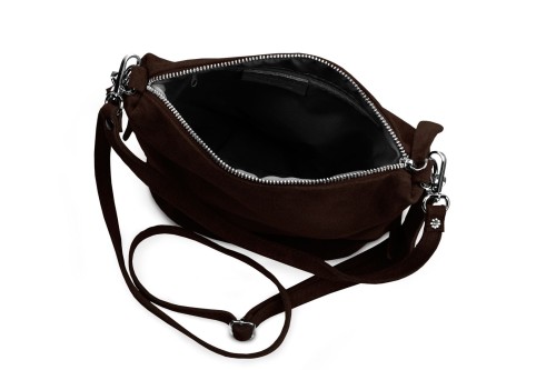 Torebka Damska Listonoszka Skórzana Vera Pelle Heban