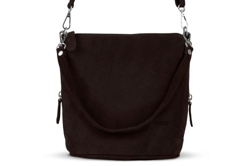 Torebka Damska Listonoszka Skórzana Vera Pelle Heban