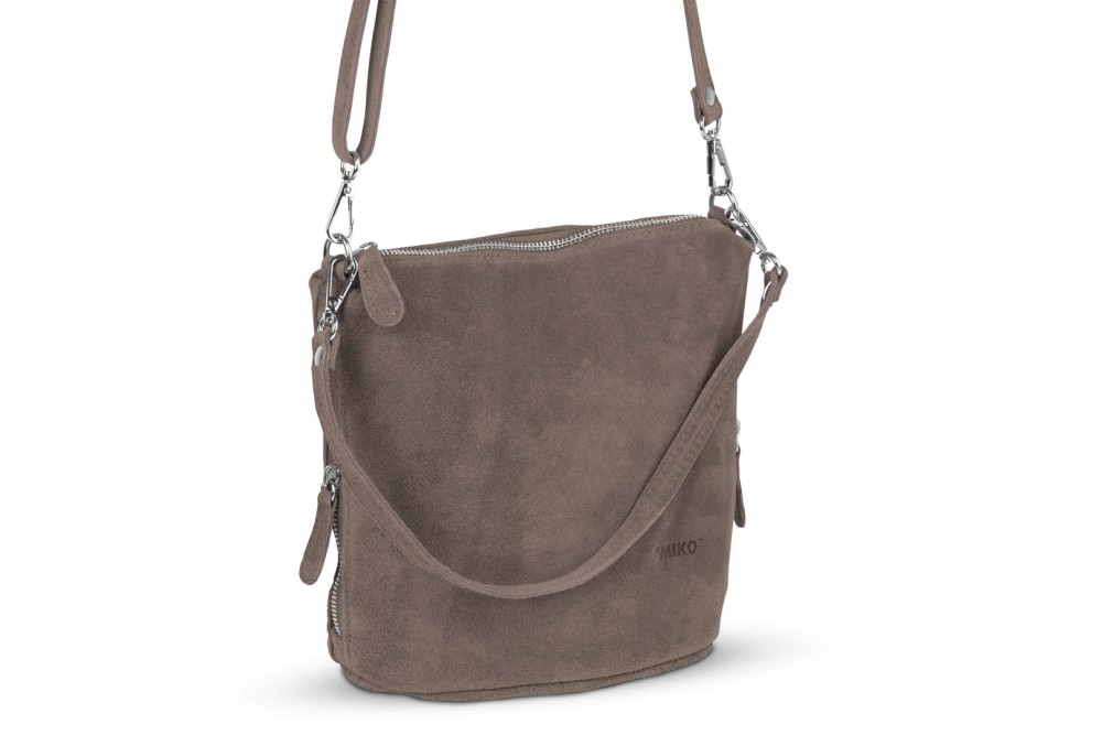 Torebka Damska Listonoszka Skórzana Vera Pelle Orzech