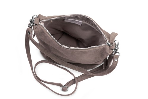 Torebka Damska Listonoszka Skórzana Vera Pelle Orzech