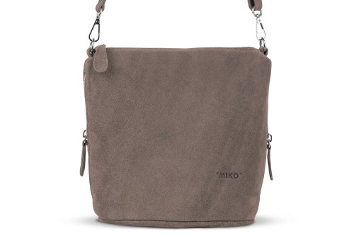 Torebka Damska Listonoszka Skórzana Vera Pelle Orzech