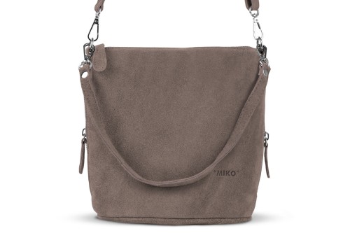 Torebka Damska Listonoszka Skórzana Vera Pelle Orzech