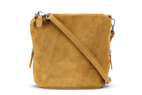 Torebka Damska Listonoszka Skórzana Vera Pelle Szafran