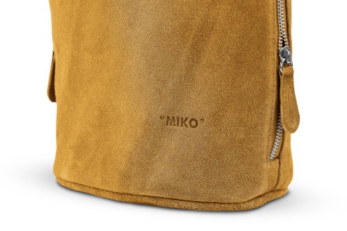 Torebka Damska Listonoszka Skórzana Vera Pelle Szafran