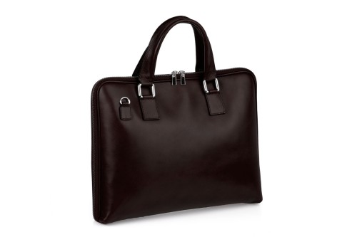 Torba Skórzana Vera Pelle na Laptop Brązowa
