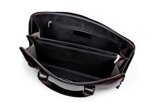 Torba Skórzana Vera Pelle na Laptop Brązowa