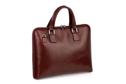 Torba Skórzana Vera Pelle na Laptop Koniak