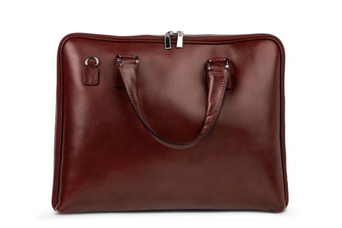 Torba Skórzana Vera Pelle na Laptop Koniak