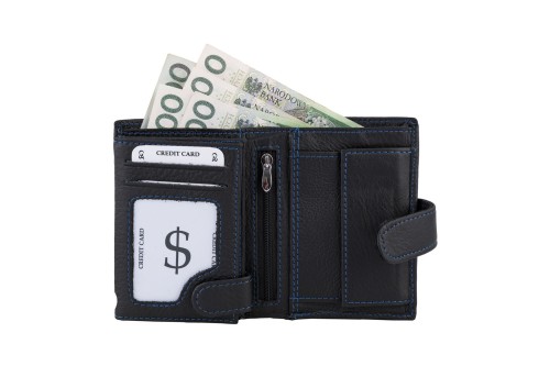 Portfel męski Skórzany Wild Horse Czarny