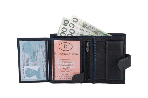 Portfel męski Skórzany Wild Horse Czarny