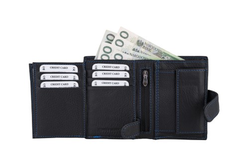 Portfel męski Skórzany Wild Horse Czarny