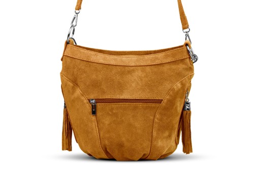 Torba Skórzana Vera Pelle Victoria Zamszowa Ruda