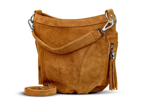 Torba Skórzana Vera Pelle Victoria Zamszowa Ruda