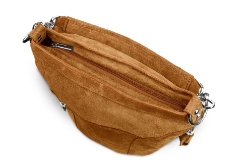 Torba Skórzana Vera Pelle Victoria Zamszowa Ruda