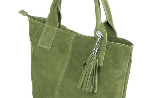 Torba Skórzana Vera Pelle Zamszowy Worek Oliwka (1).jpg